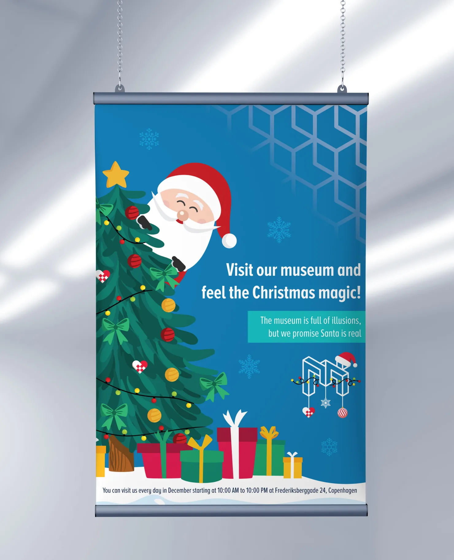Plakat božićne kampanje Muzeja iluzija
