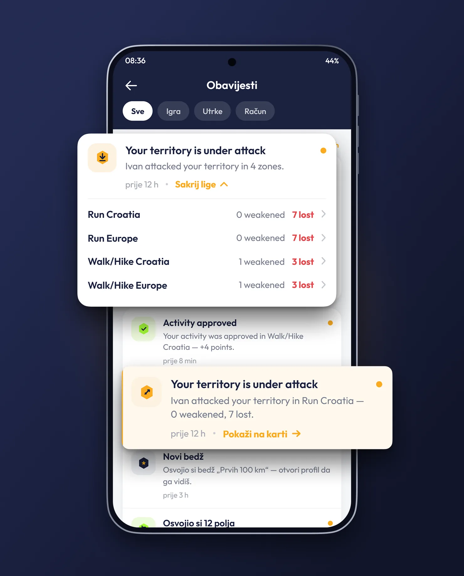 Map Heist notifications: territory under attack