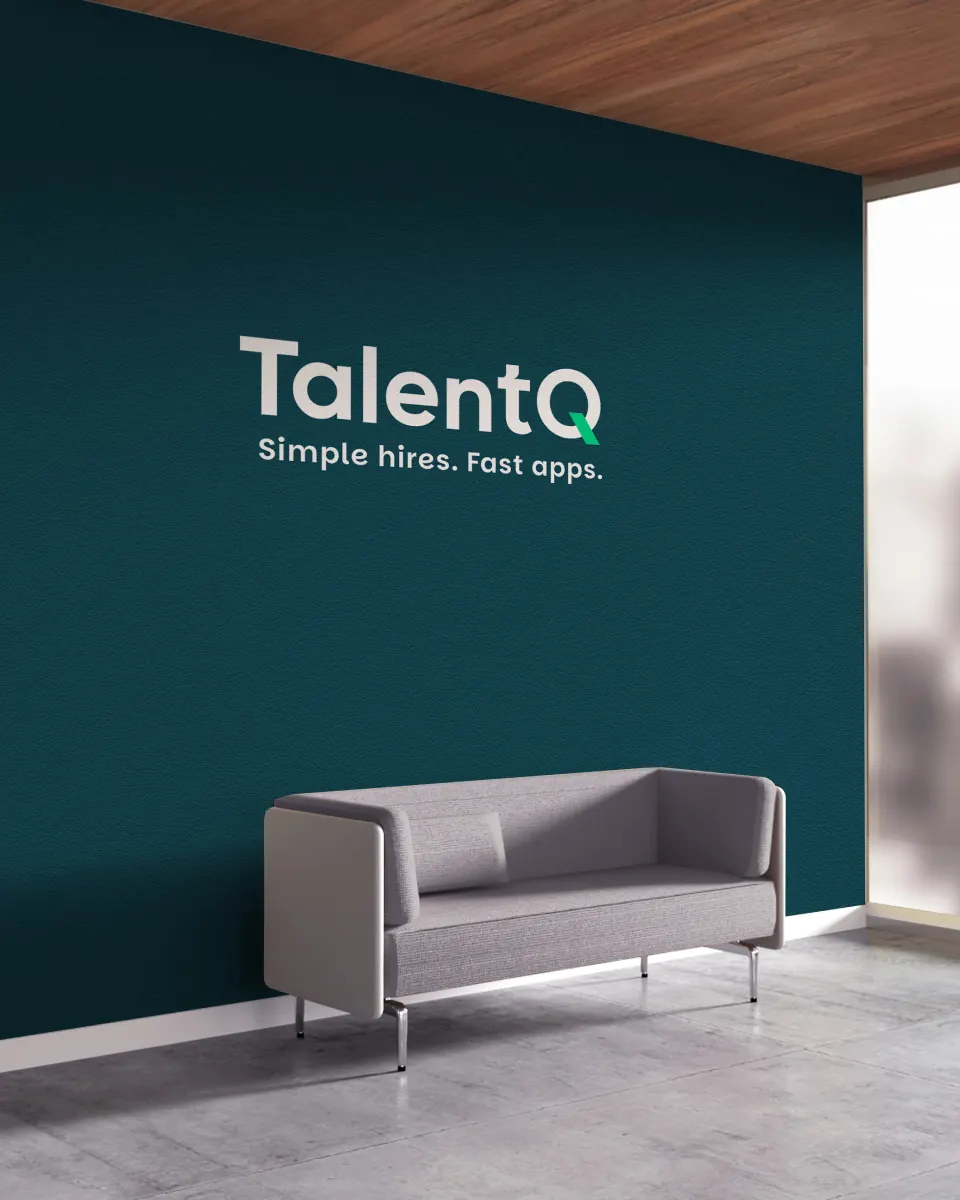 TalentQ office wall branding