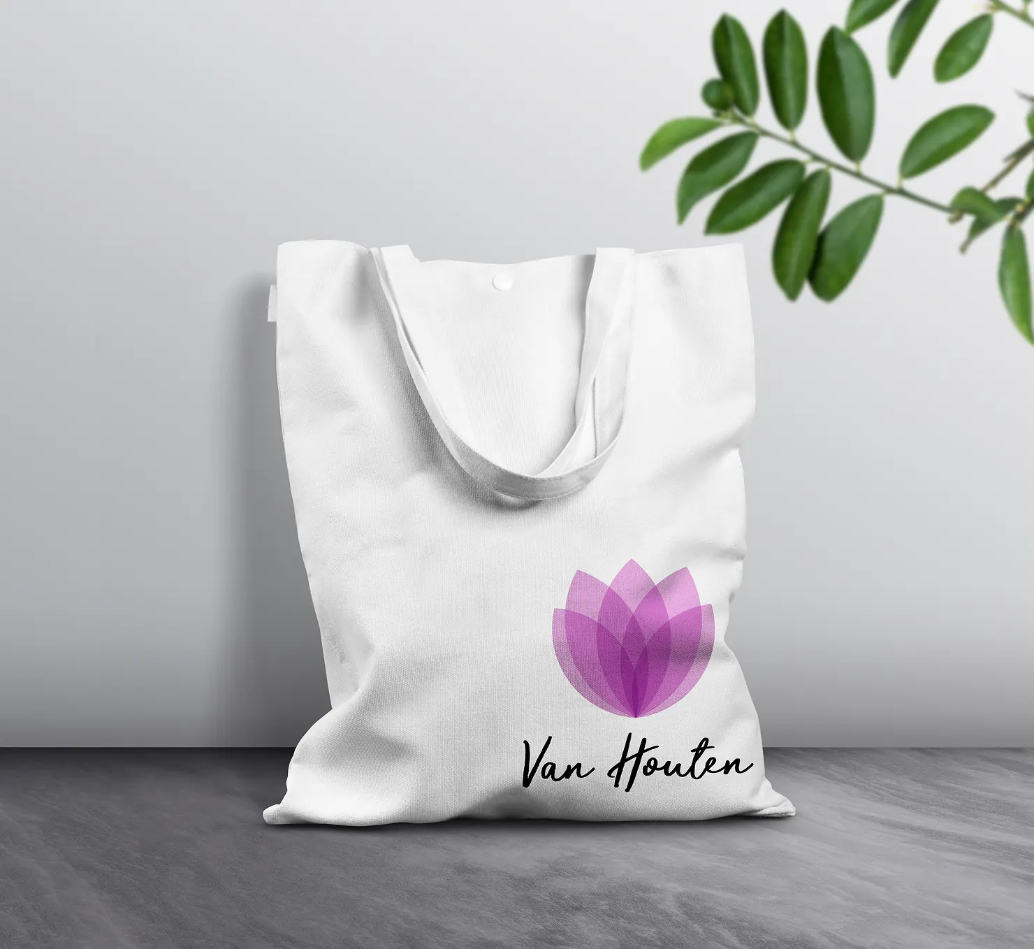 Van Houten platnena torba s logotipom tulipana