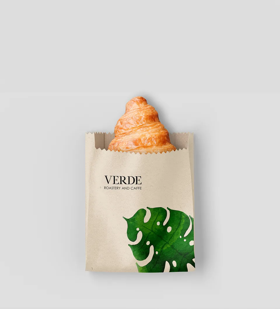 Verde vrećica za pecivo s monstera printom